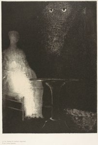 I Continued to Gaze on the Chair, and Fancied I Saw on It a Pale Blue Misty Outline of a Human Figure, plate 1 of 6