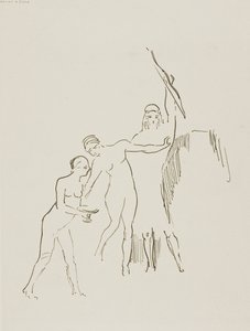 Immediately Three Goddesses Arise, plate 11 of 24 by Odilon Redon