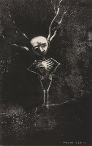 In the Maze of Branches, the Pale Figure Appeared, plate 2 of 7 by Odilon Redon