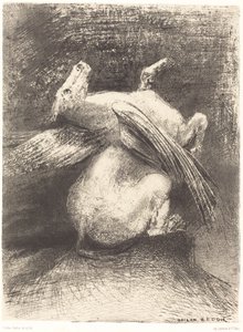 The Impotent Wing Did Not Lift the Animal into That Black Space by Odilon Redon