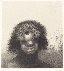 The Deformed Polyp Floated on the Shores, a Sort of Smiling and Hideous Cyclops by Odilon Redon