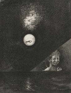 On the Horizon the Angel of Certitude, and in the Somber Heaven a Questioning Eye, plate four from To Edgar Poe