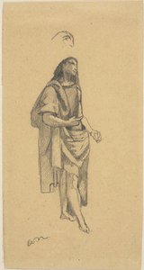 Saint John the Baptist, with Sketch of Head by Odilon Redon