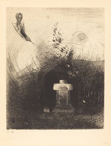 If on a Close Dark Night a Good Christian, out of Charity, behind Some Old Ruin, Buries Your Arched Body by Odilon Redon