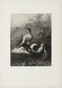 Siren Coming out of the Waves, Dressed in Flames, plate 4 of 8 from "Les Origines"