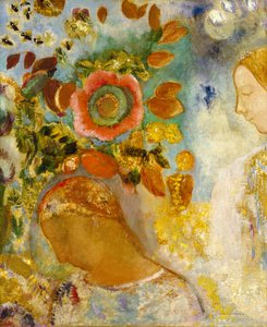 Two Young Girls among Flowers