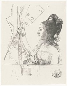 Woman and Dice (series title) by Odilon Redon