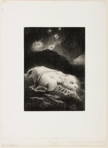 When Life Was Awakening in the Depths of Obscure Matter, plate 1 of 8 from "Les Origines" by Odilon Redon
