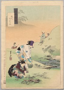 Beauties Harvesting Bracken, from the series Gekkō’s Miscellaney by Ogata Gekko