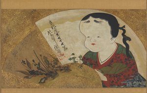 Uzume Okame and flowers, 18th-19th century