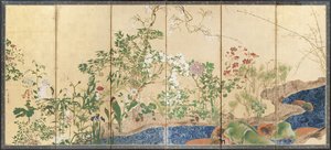 Flowers of Spring and Autumn by Ogata Korin