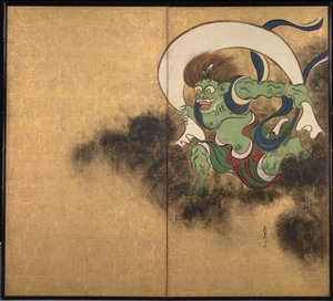 The Wind God (Right Part of Two-Fold Screens Wind God and Thunder God) by Ogata Korin