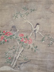 Birds and Camelia in Snow