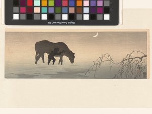 Man and horse by Ohara Koson