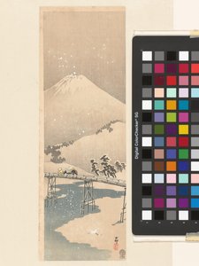 Snow Landscape with Mount Fuji