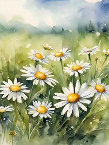 Blooming Daisy Field