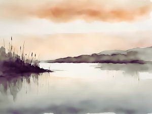 Misty Lake Serenity