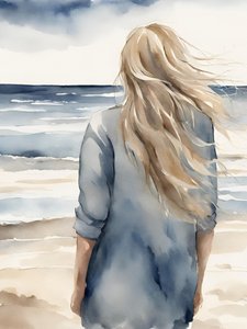 Peaceful Beach Gaze