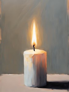 Peaceful White Candle