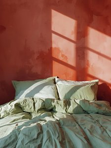 Sunlit Green Bedroom