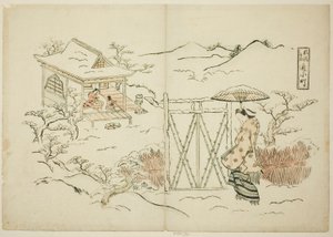 A Modern Version of Shosho Visiting Komachi by Okumura Masanobu