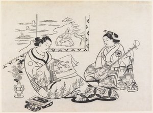 Mitate of Matsukaze and Murasame by Okumura Masanobu