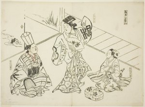 Sanbaso Dance in a Brothel, no. 1 from a series of 12 prints depicting parodies of plays by Okumura Masanobu