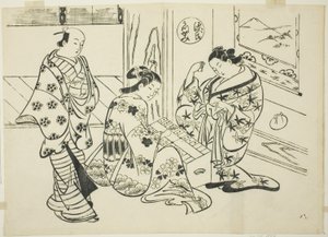 The Utsusemi Chapter from "The Tale of Genji" by Okumura Masanobu