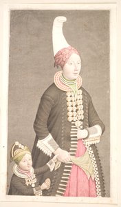 Woman and Girl Wearing Icelandic Costumes