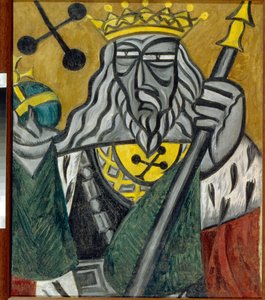 King of Clubs (Painting by Olga Vladimirovna Rozanova)