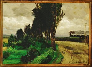 Railway in a Landscape by Olga Wisinger Florian