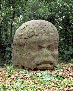 Colossal Head 26, Pre-Classic Period by Olmec