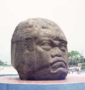 Colossal Head from San Lorenzo, Veracruz, Mexico, preclassic by Olmec