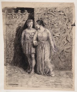 Man and Woman, Motif from Nordic Antiquity by Oluf Hartmann