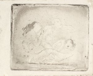 Two Women Fighting Over a Man by Oluf Hartmann