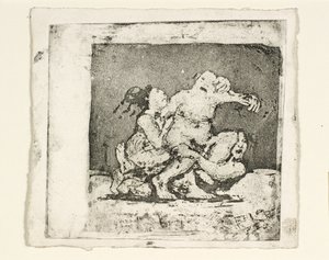 Two Women Fighting Over a Man by Oluf Hartmann
