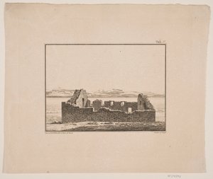 Church Ruin in Greenland. Illustration for W.A. Graah. Expedition to the East Coast of Greenland