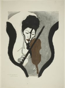 Impression of a Violinist by Onchi Kôshirô