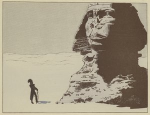 Confronting the Sphinx, Napoleon Thought He Heard It Murmur the Word: Immortality! by Onfray de Breville Job