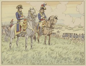 Napoleon and General Louis Desaix at the Battle of Marengo, 24 June 1800 by Onfray de Breville Job
