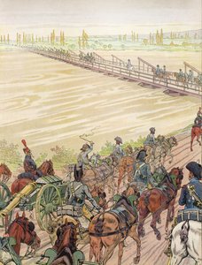 Napoleon Crossing the Rhine, 1 October 1805 by Onfray de Breville Job