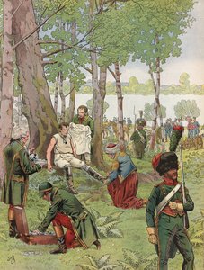Napoleon Having His Boots Removed and His Meal Prepared by Onfray de Breville Job