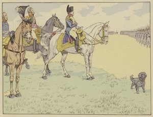 Napoleon Reviewing the French Army After Signing the Treaties of Tilsit, 7 July 1807 by Onfray de Breville Job