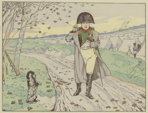 The Soldiers of the Old Guard Trained Their Dogs to Salute the Emperor, Who Returned Their Salutes, 1805 by Onfray de Breville Job