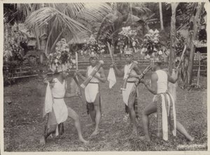 Indian Boys in Costumes Dancing with Kris in Hand