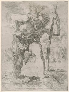Saint Christopher Carrying the Christ Child by Orazio Borgianni