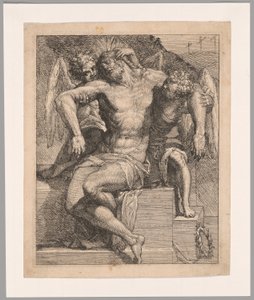 Dead Christ Held by Angels by Orazio Samacchini