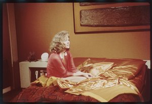 Faye Dunaway on the set of 