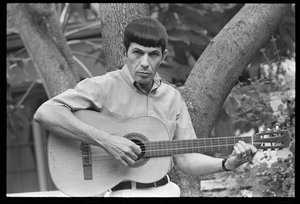 Leonard Nimoy plays guitar