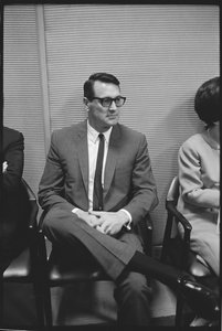 Rock Hudson Waiting to Meet Princess Margaret